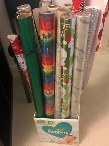 Storing Wrapping Paper 