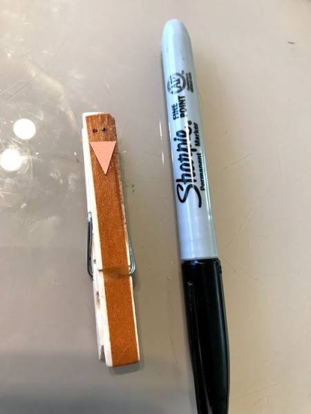 Clothespin Chicken Plant Decoration  - glue on beak and draw eyes with a Sharpie