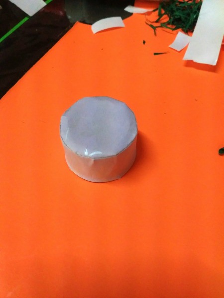 Bottle Cap Mini Flower Basket - paper covered cap