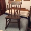 Value of a Murphy Rocking Chair - old armless wood rocking chair with missing back slat