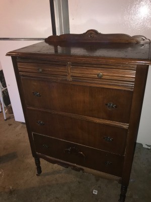 Finding the Value of Antique and Vintage Dressers - dark wood dresser