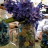 Vase of Many Colors - flowers in gem filled mug