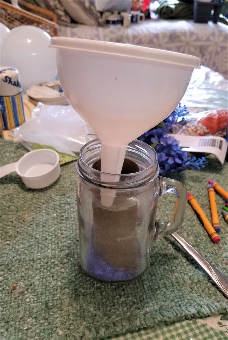 Vase of Many Colors - for small fillers you can use a funnel to help cut the mess