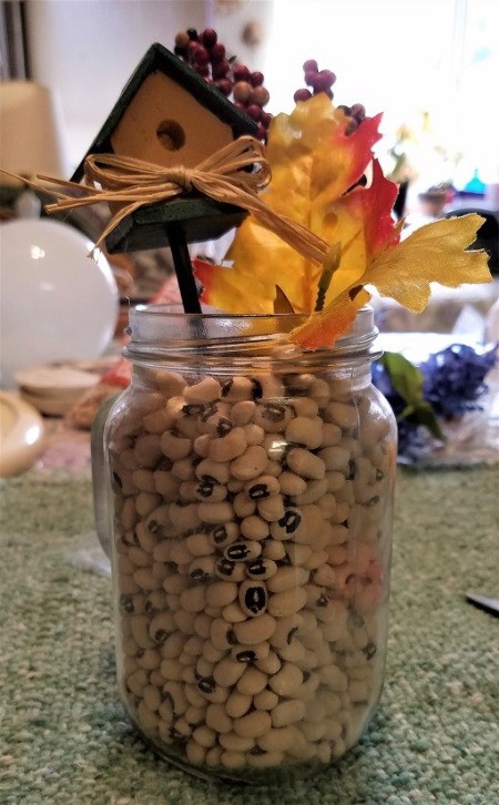 Vase of Many Colors - fall colors for the black eyed peas