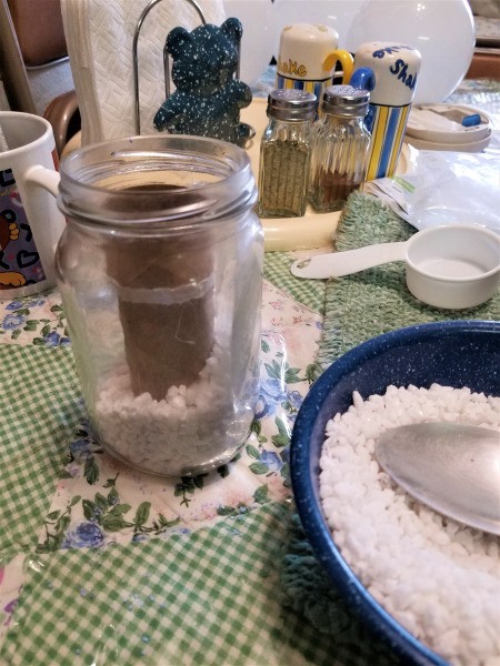 Vase of Many Colors - adding white rock