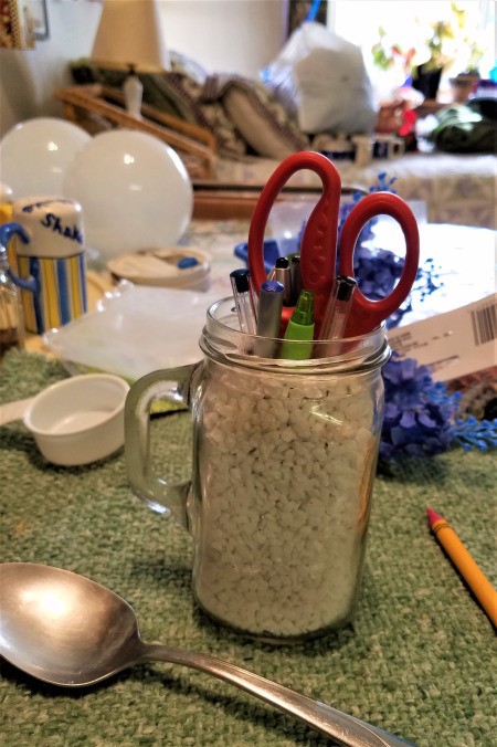 Vase of Many Colors - alternative use as a storage for scissors and pens