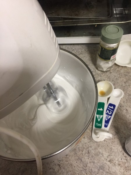 mixing Vegan Meringue