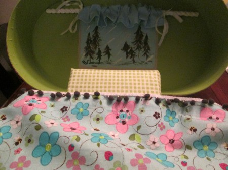 Child's Travel Buddy - cut fabric for pocket