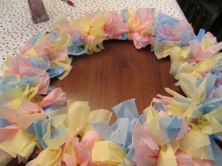 Vinyl Tablecloth Wreath