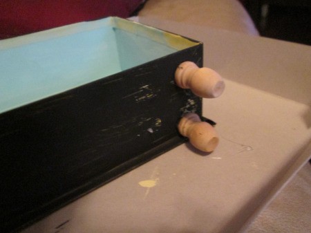 Repurposing a Candy Box Into Shadow Boxes - paint the inside