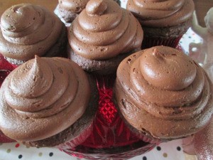 chocolate Butter Frosted cupcakes