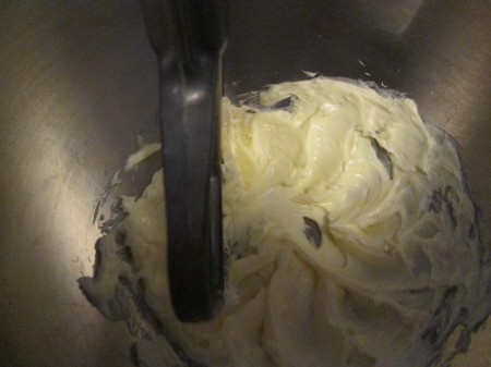 mixing softened butter