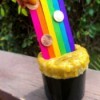 Pot O' Gold Piggy Bank - coins stuck to the rainbow for demonstration