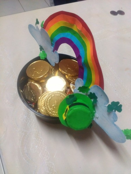 Pot of Golden Treats - put chocolate coins inside
