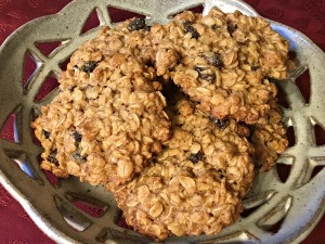 Oatmeal Raisin Cookies on plate