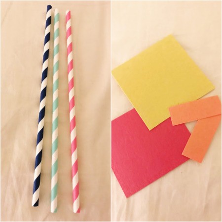 Making a Paper Drinking Straw Snake - supplies