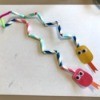 Making a Paper Drinking Straw Snake - bend the pipe cleaners into zig zag shapes, ready to play