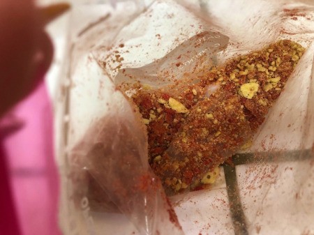 breaded fish in bag