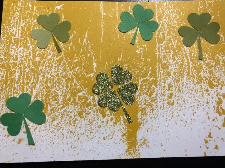 One of a Kind Clover Card - glue on your four leaf clover with stem