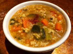 bowl of Oat and Vegetable Soup