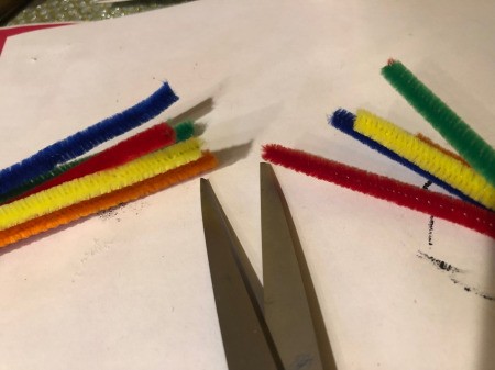Pot O' Gold Planter - cut pipe cleaners to length