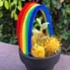 Pot O' Gold Planter - faux plant added