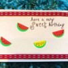 Making a Watermelon Card from Round Labels - finished card