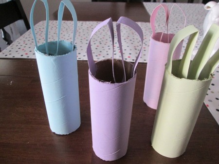 Recycled Bunny Friends - paint and allow to dru