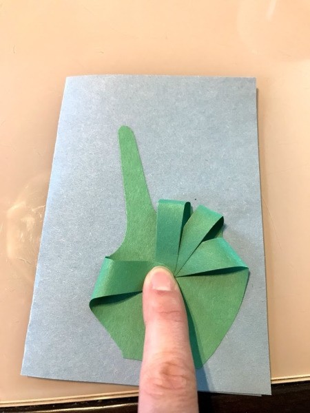 #1 Dad Birthday Card - gather rest of fingers into the center and tape or glue in place