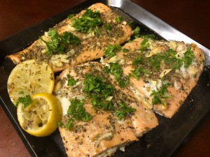 Oven Poached Lemon Herb Salmon