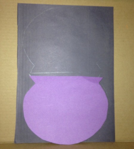 Pot of Gold Fridge Decor - trace a pot onto the black and purple paper