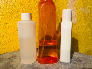 3-Step DIY Hair Treatment - three supply bottles