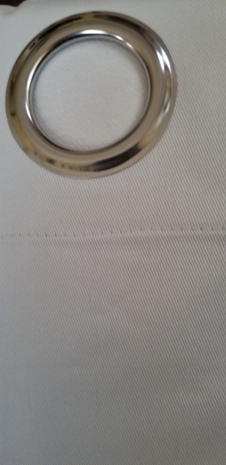 Dyeing Curtains - white canvas look grommet curtain