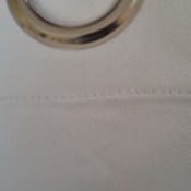 Dyeing Curtains - white canvas look grommet curtain