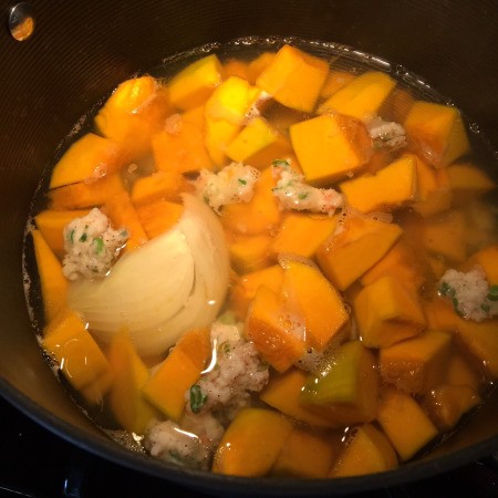 Kabocha Squash and Shrimp Soup