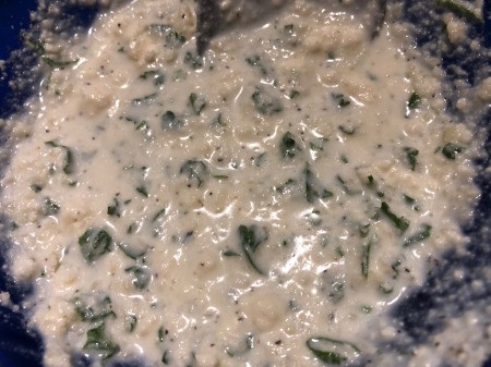 mixed cheese, cream & parsley