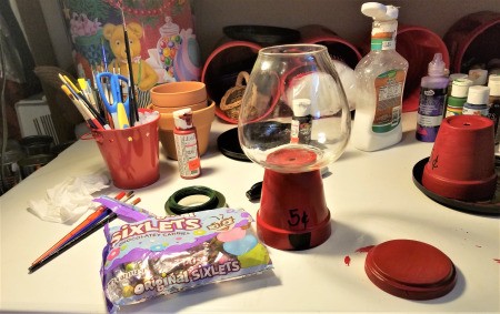 Making a Flower Pot Candy Dish - supplies