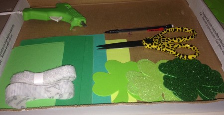 Foam Shamrock Decor Ideas - supplies