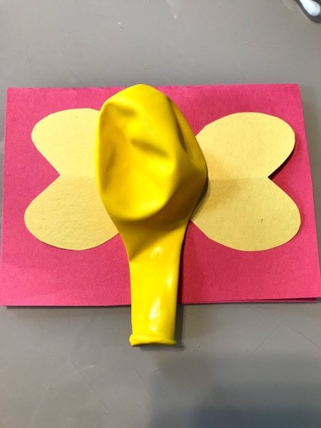 You Blow Me Away Card - glue on the ears and then the balloon (head and trunk)
