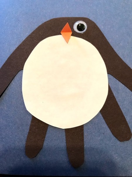 Making A Penguin Handprint Card 