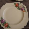 Value of Homer Laughlin Plates - rose pattern on two corners