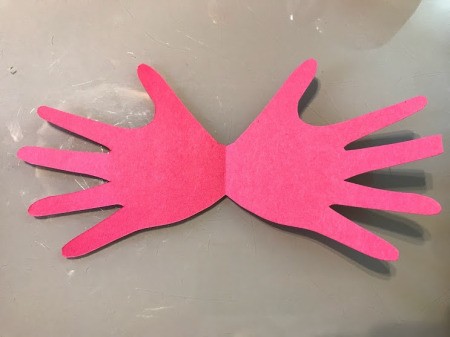 Crab Handprint Card - unfold