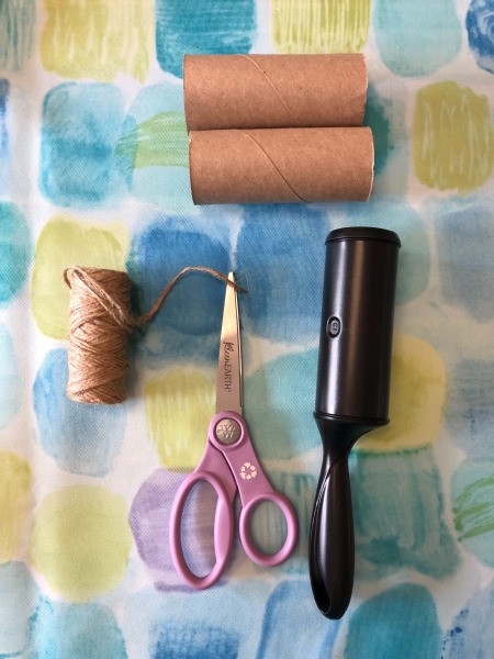 Supplies for making a recycled twine dispenser.