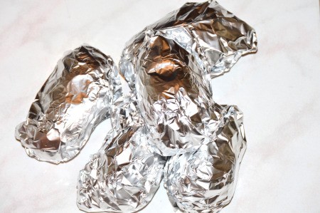 foil wrapped Potatoes