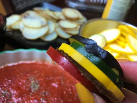 colorful vegetable slices