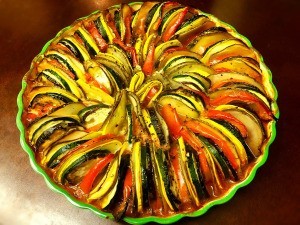 round dish of Creamy Ratatouille