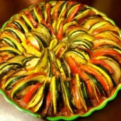 round dish of Creamy Ratatouille