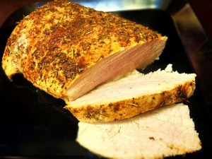 cut Baked Pork Loin