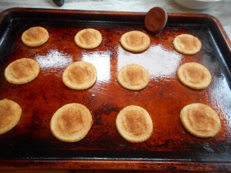 Cookies on baking tray