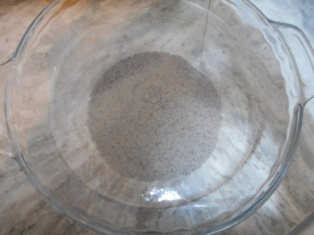 flattened Blue Corn Tortilla